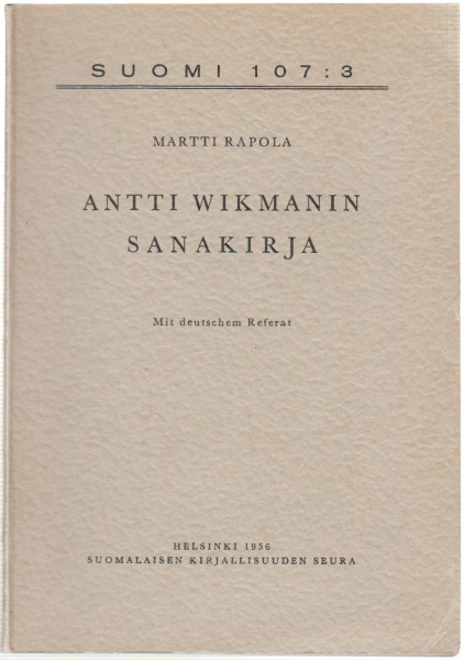 Antti Wikmanin sanakirja