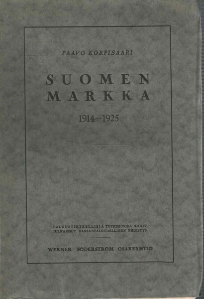 Suomen markka 1914-1925, Paavo Korpisaari